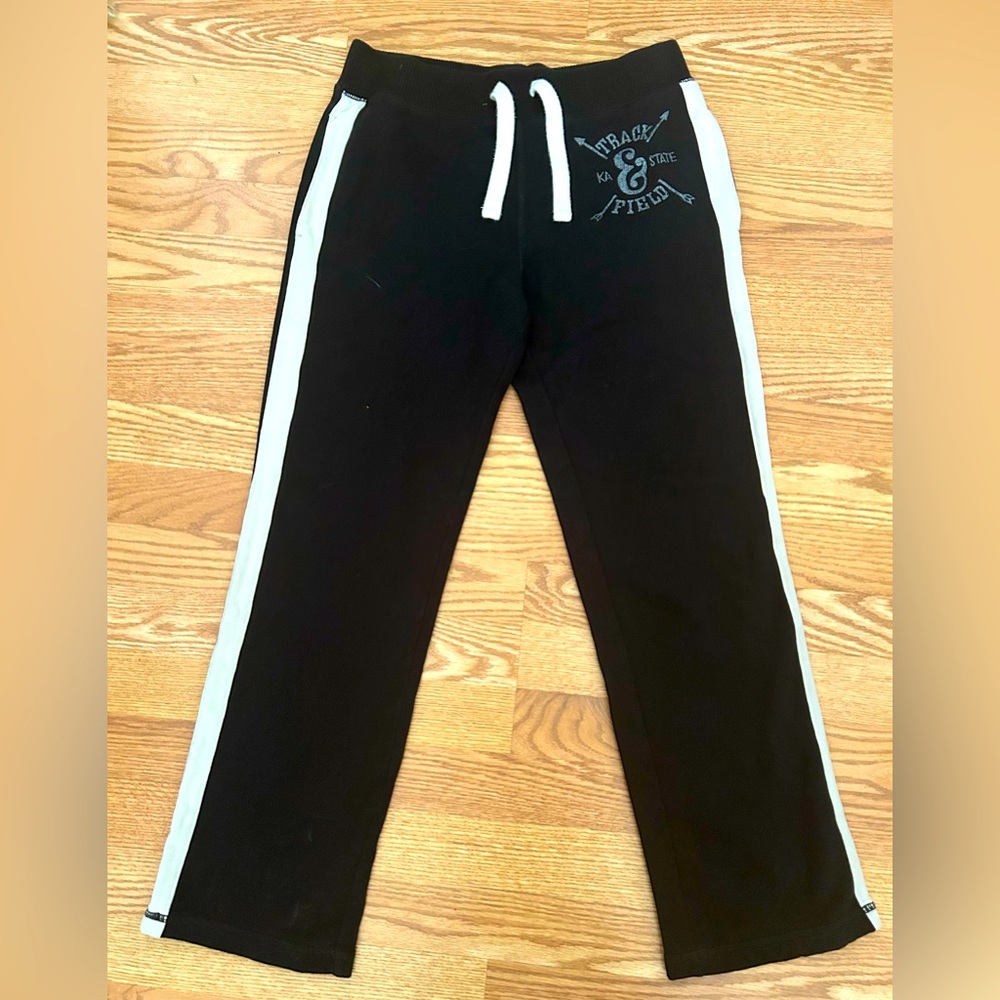 Retro Flared Drawstring Logo Joggers